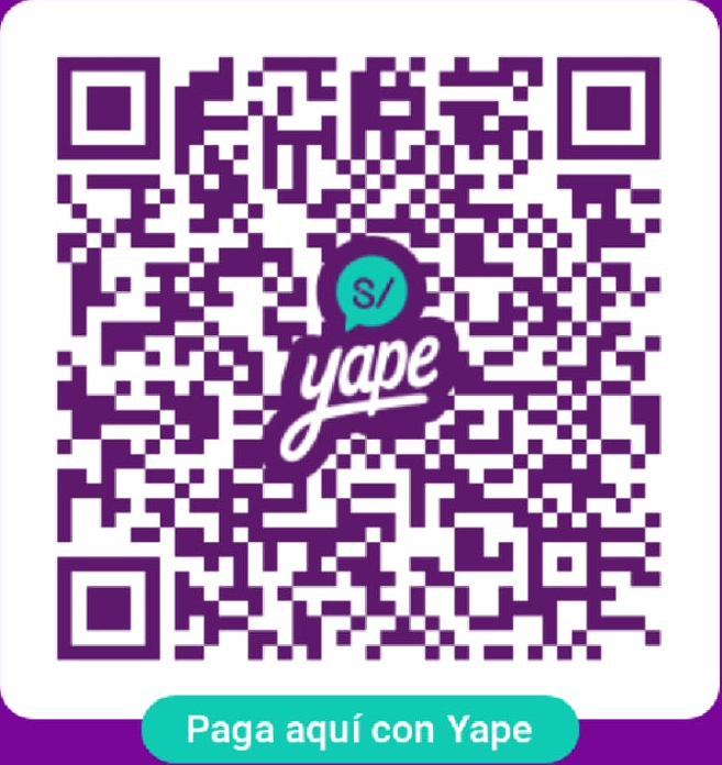 Código QR de Yape para realizar el pago